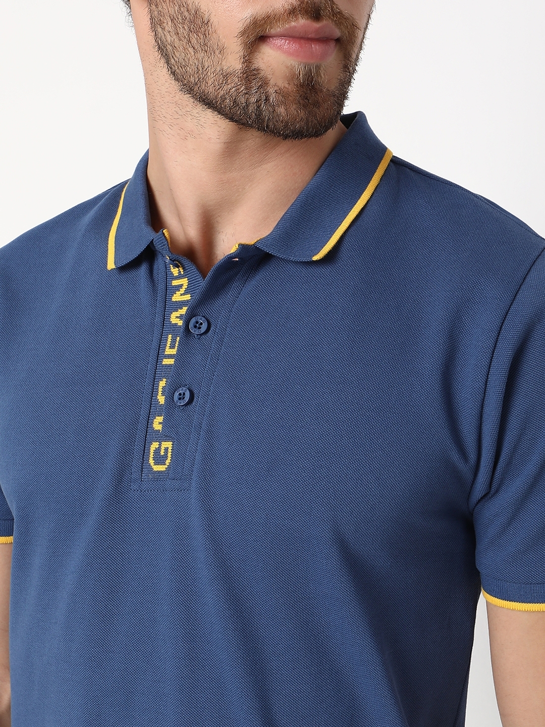 Regular Fit Half Sleeve Solid Cotton Polo T-Shirt