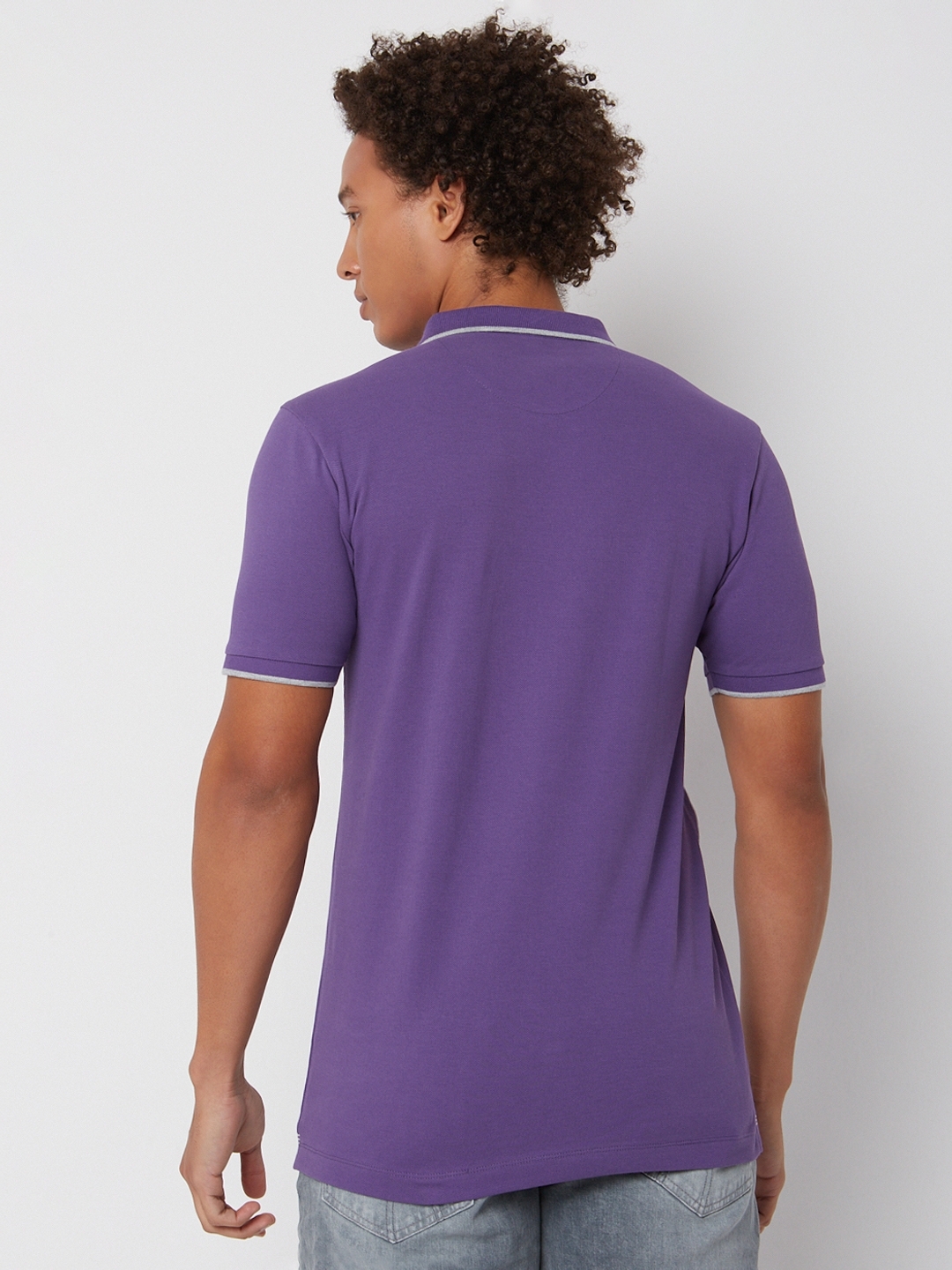 Regular Fit Half Sleeve Solid Cotton Polo T-Shirt