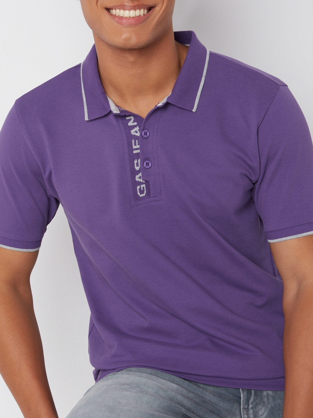 Regular Fit Half Sleeve Solid Cotton Polo T-Shirt