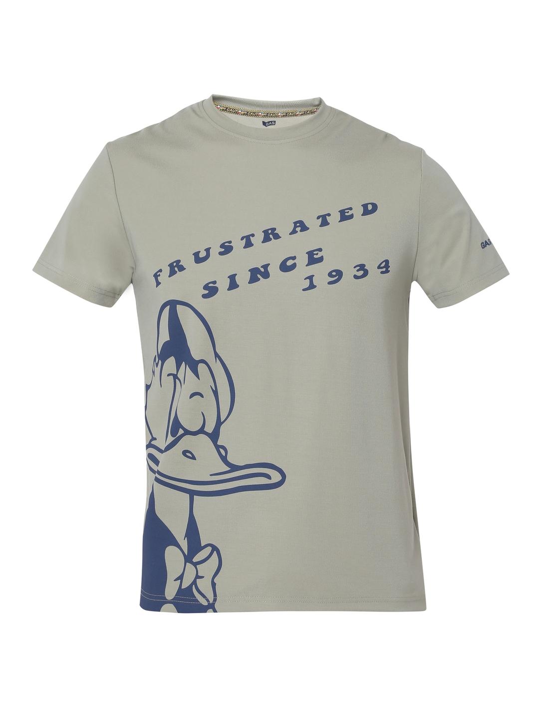 Donald Duck Printed Round Neck T-Shirt with Short Sleeve