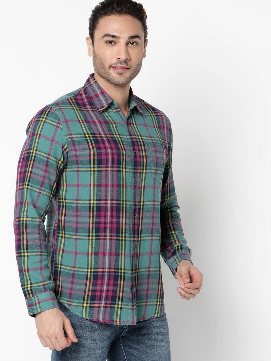 Flix Checked Slim Fit Shirt