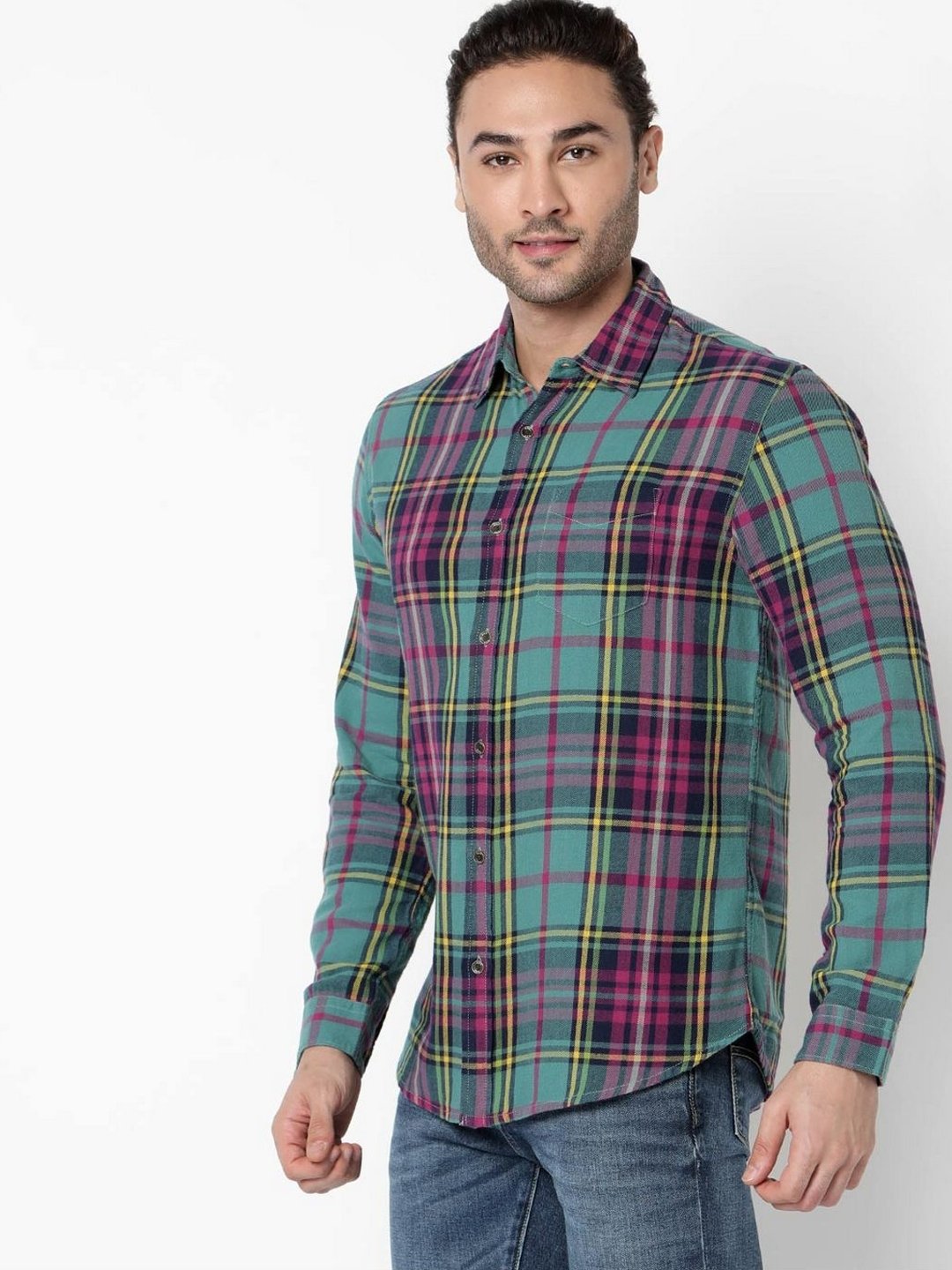 Flix Checked Slim Fit Shirt