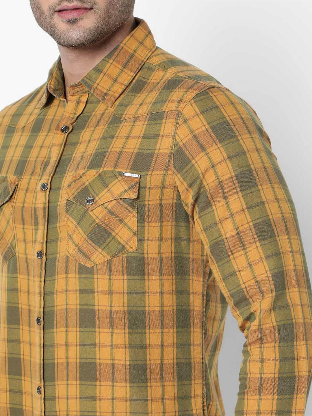 Kant Checked Slim Fit Cotton Shirt