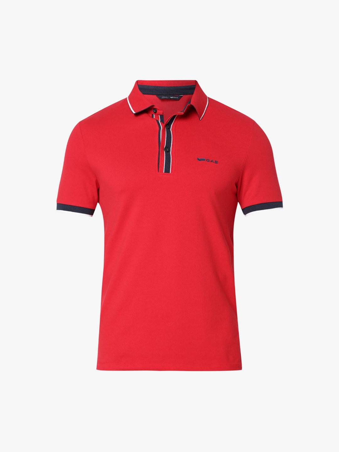 AGAP Solid Red Slim Fit Polo T-shirt