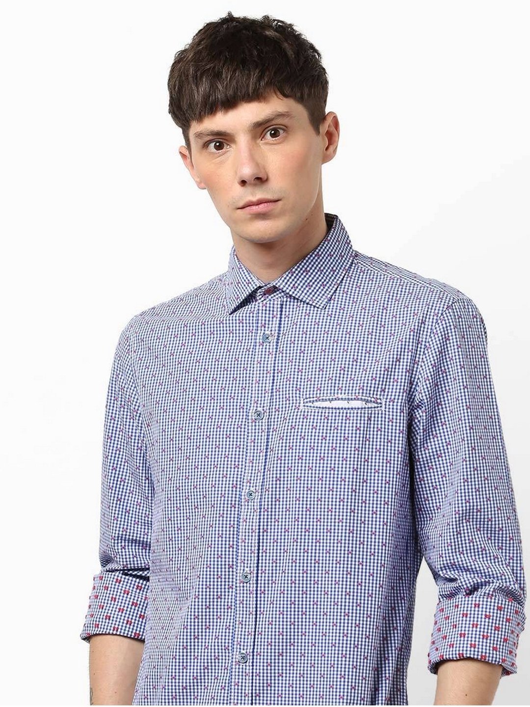 Men's Sasha printed blue shirt