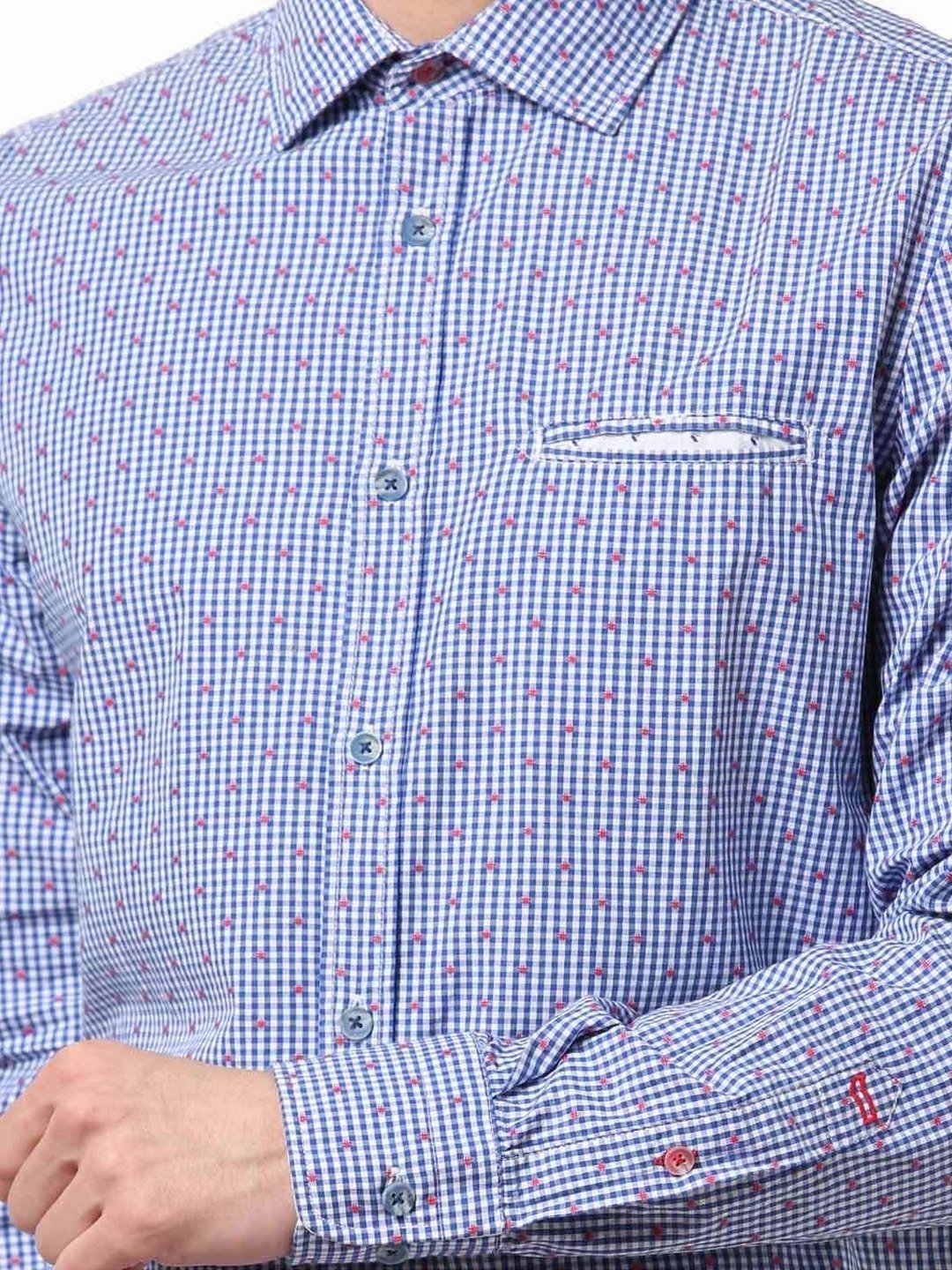 Men's Sasha printed blue shirt