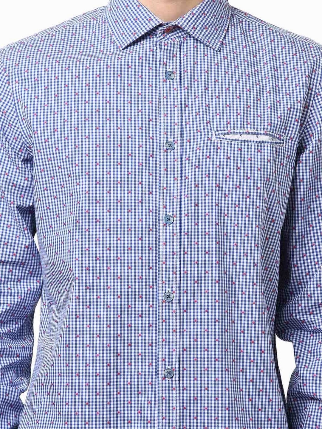 Men's Sasha printed blue shirt