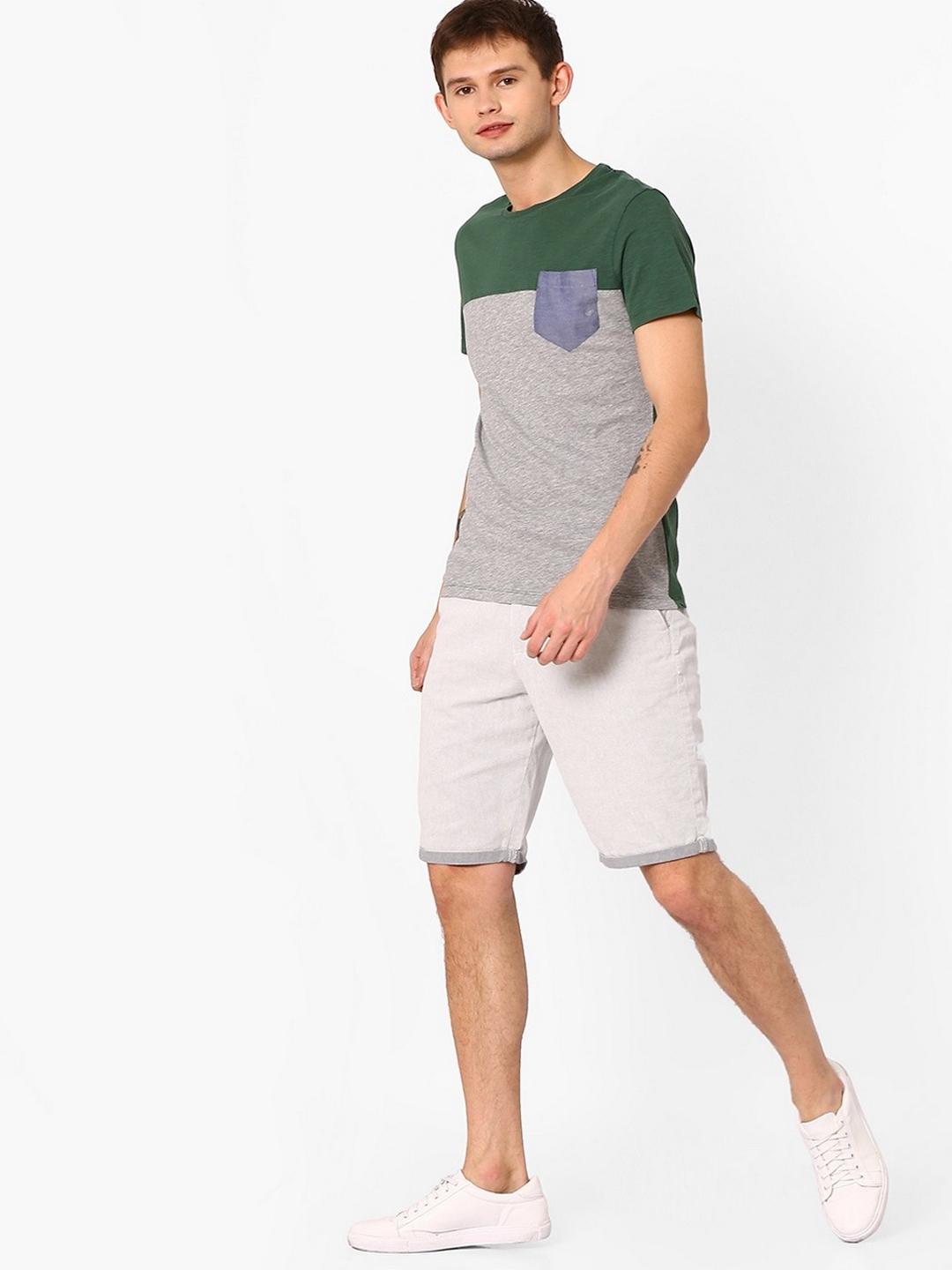 Men's Daiki solid green t-shirt