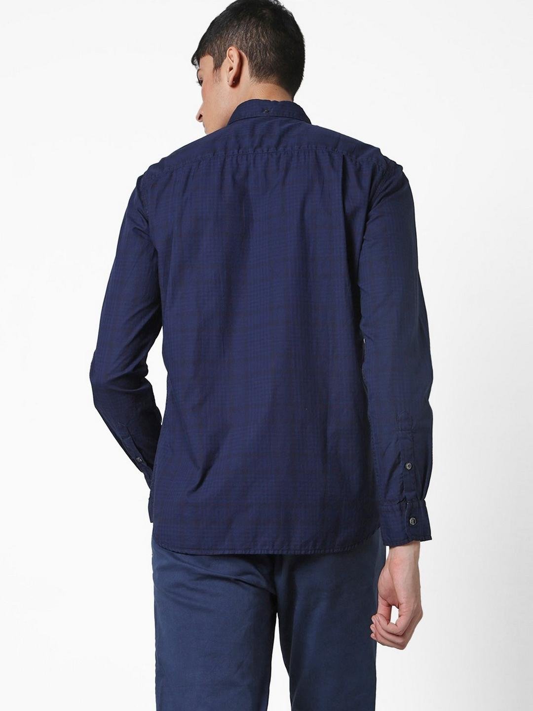 Men's Dyami blue checks shirt