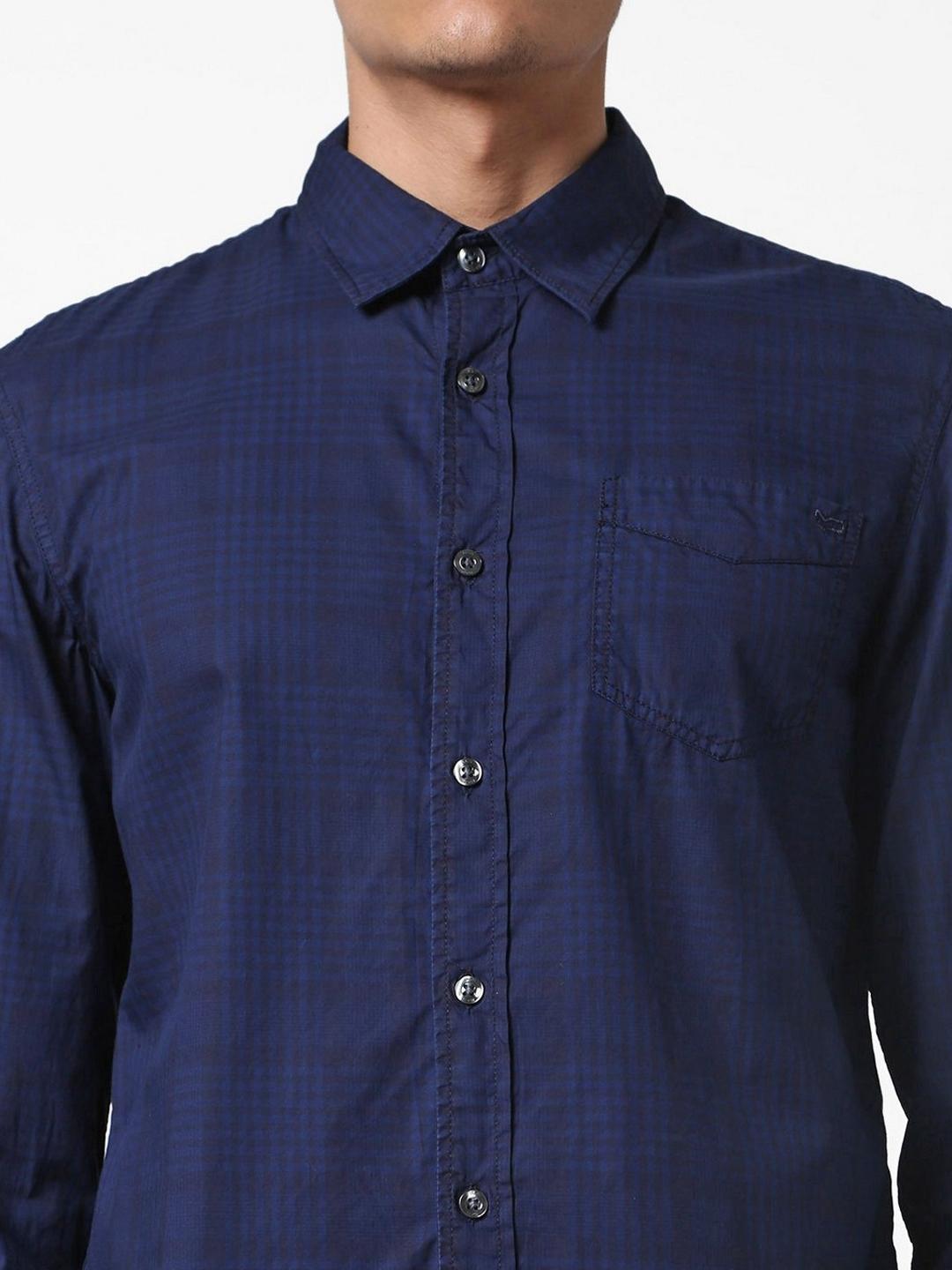 Men's Dyami blue checks shirt