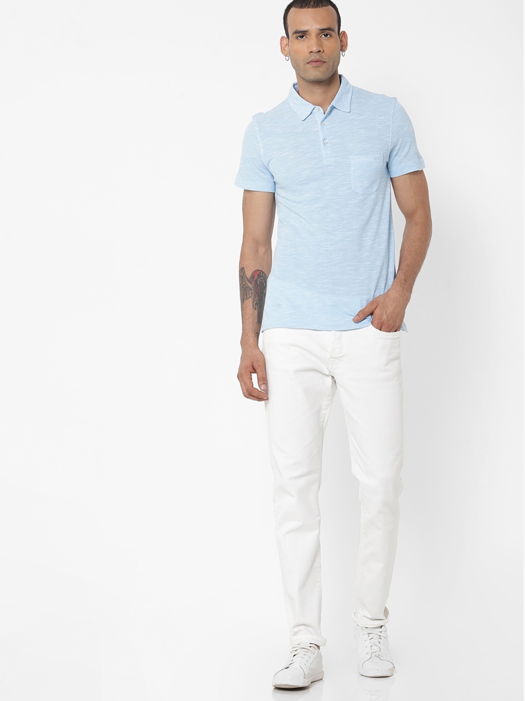 Manny Polo T-shirt with Slub Knit