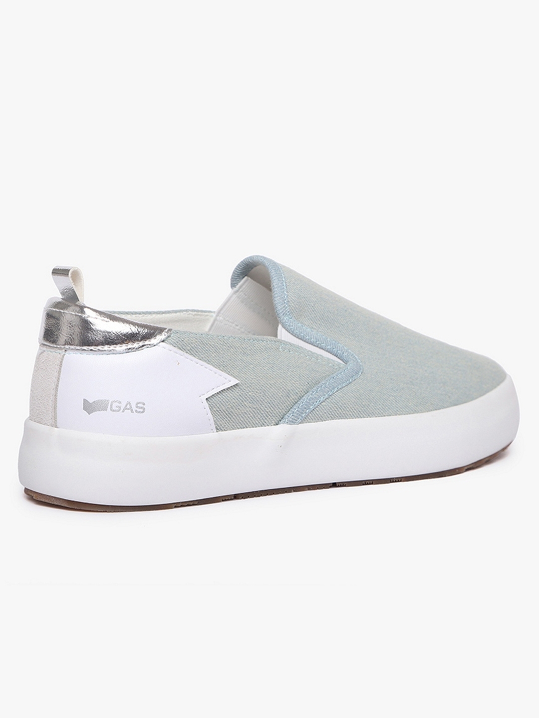 Women's slip on light blue Bella denim shoes
