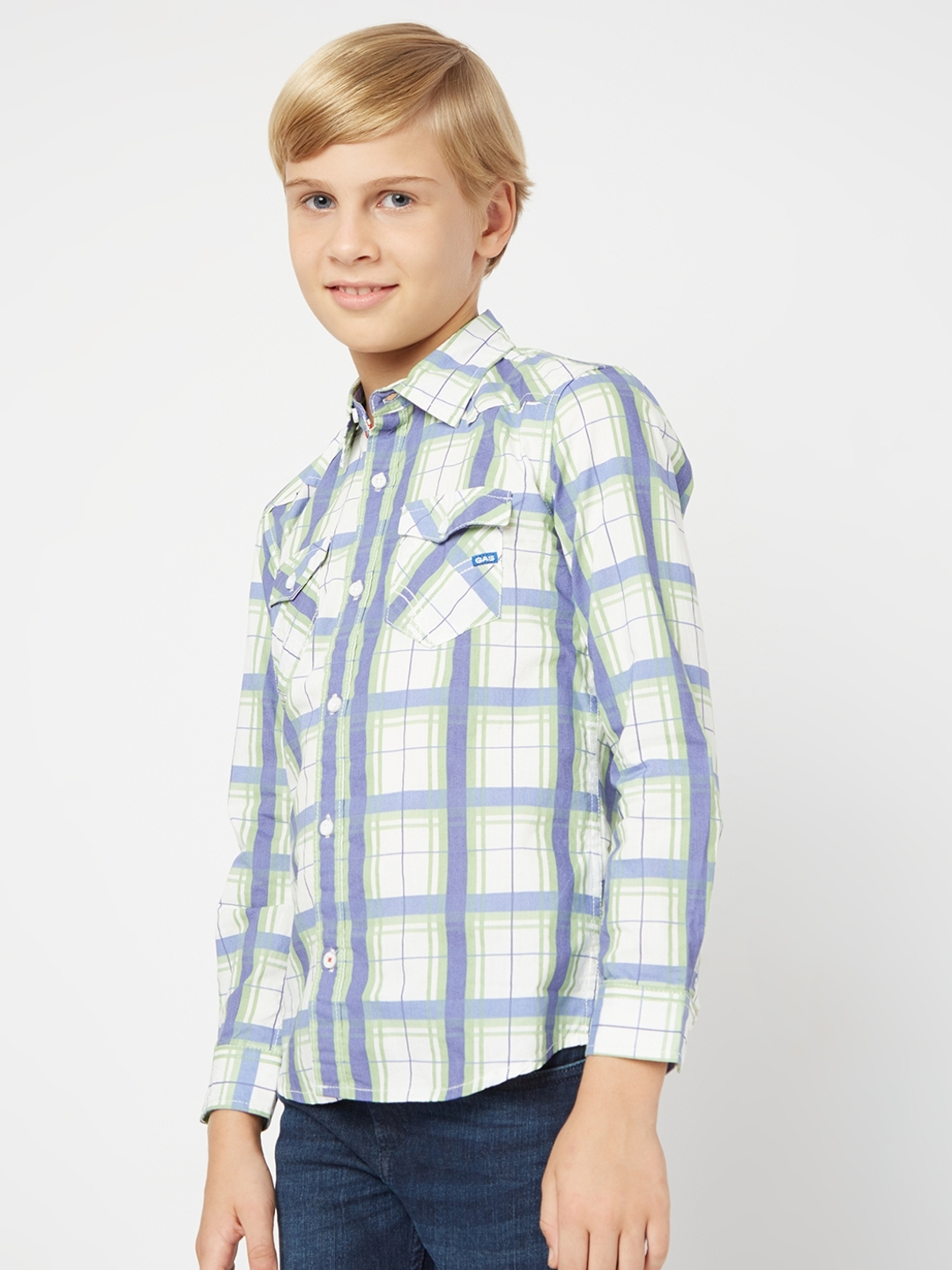 Lanzo Checked Slim Fit Shirt with Flap Pockets