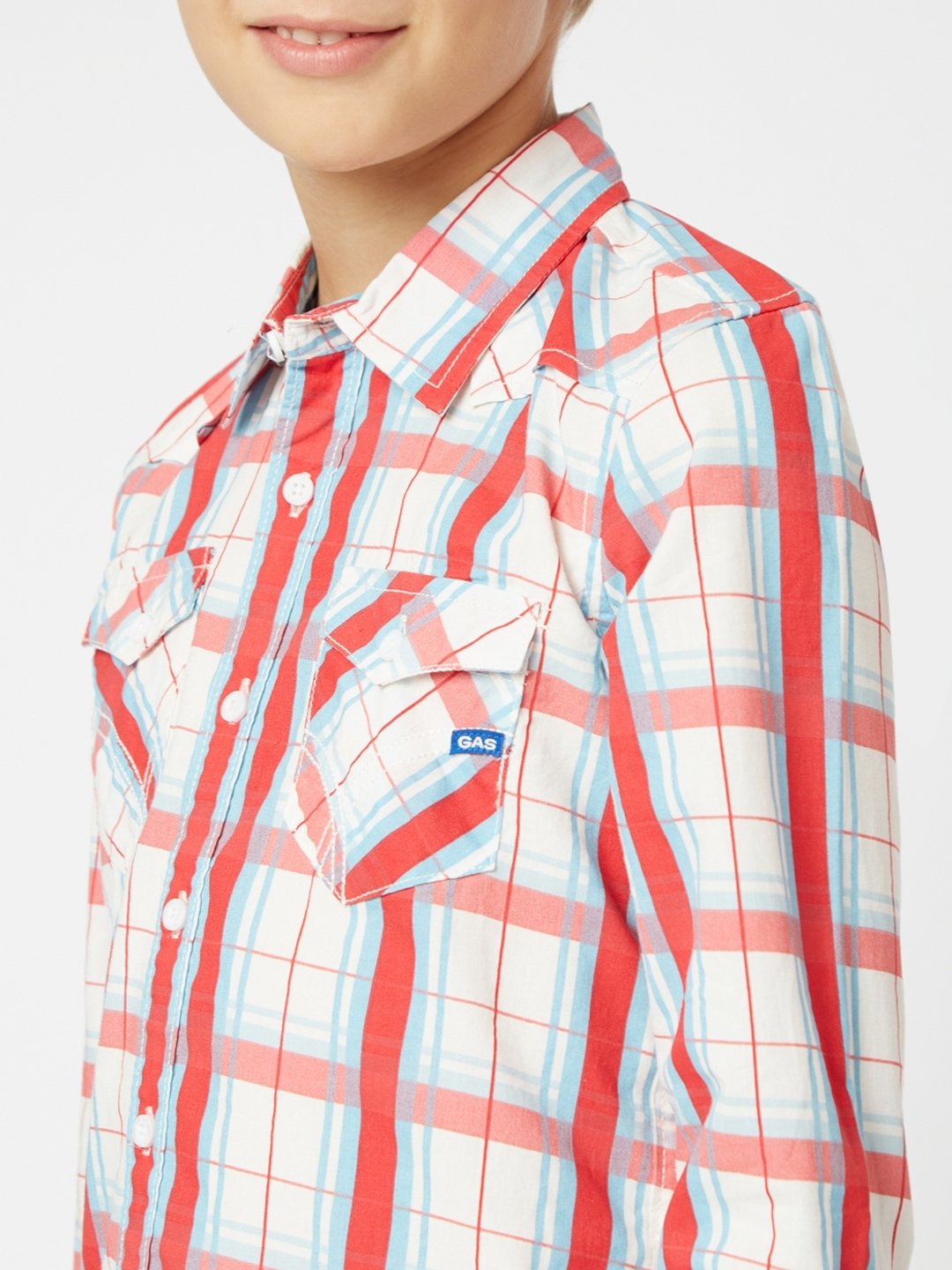 Lanzo Checked Slim Fit Shirt with Flap Pockets