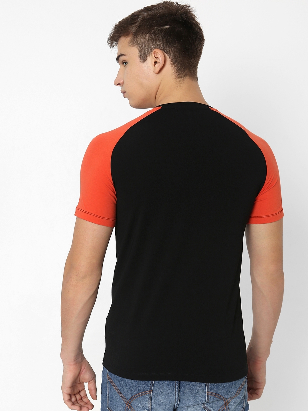 Colourblock Slim Fit Crew-Neck T-shirt