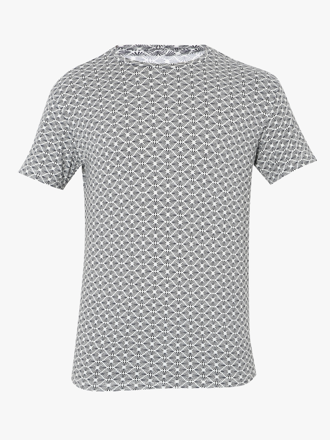 Micro Print Slim Fit Crew-Neck T-shirt