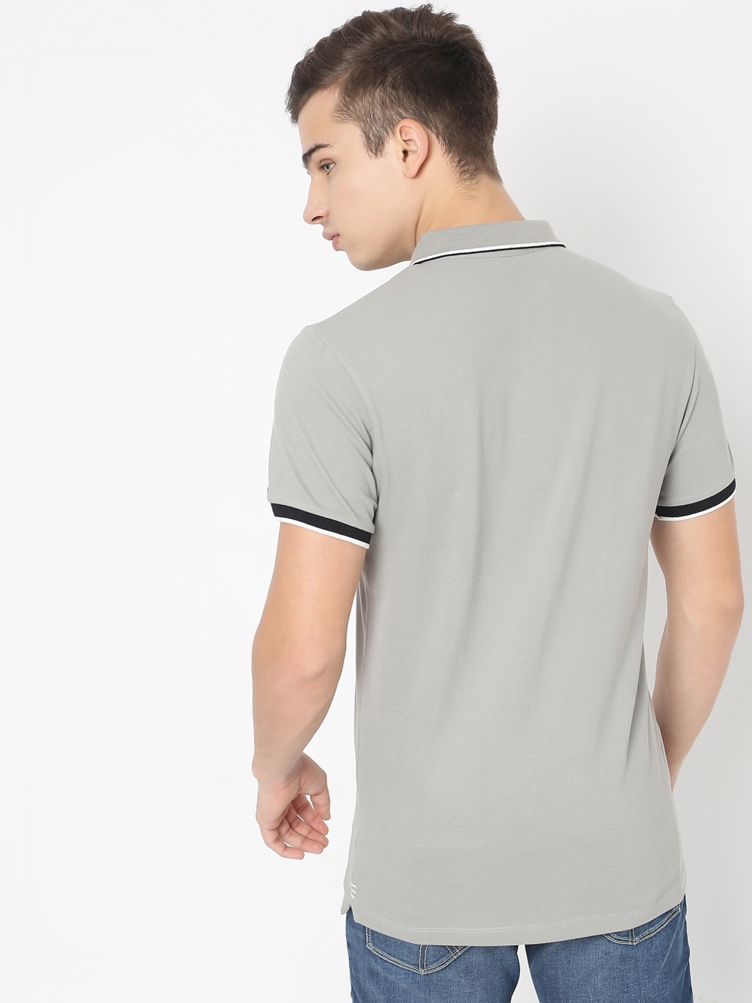 Slim Fit Polo T-shirt with Contrast Tipping