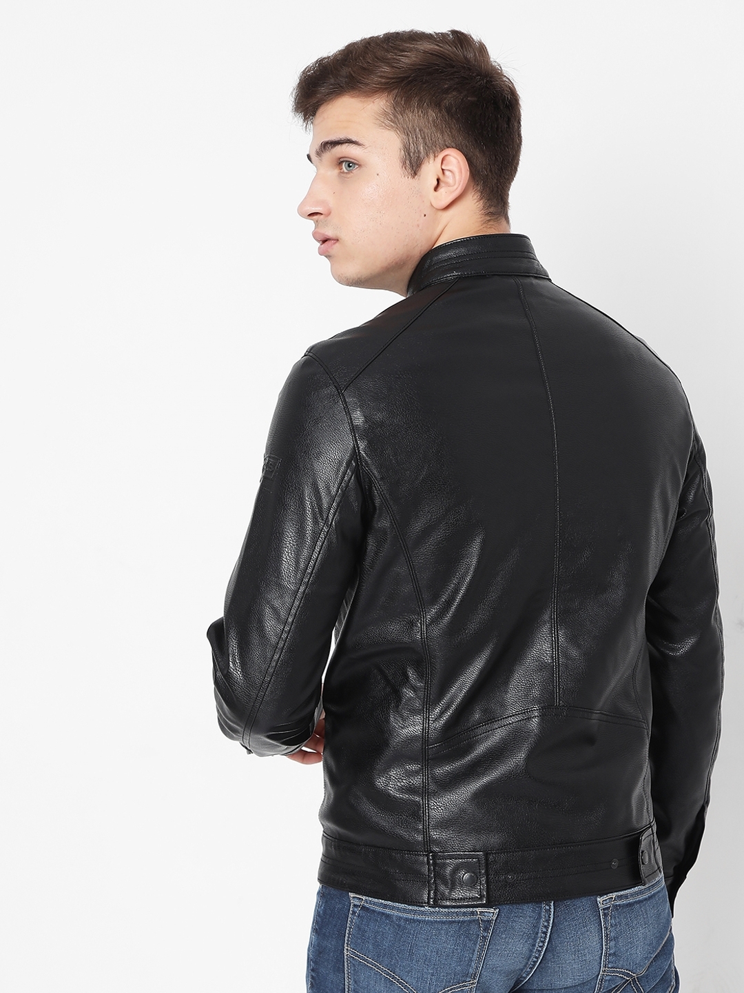 Darren Eco Zip-Front Biker Jacket with Zip Pockets