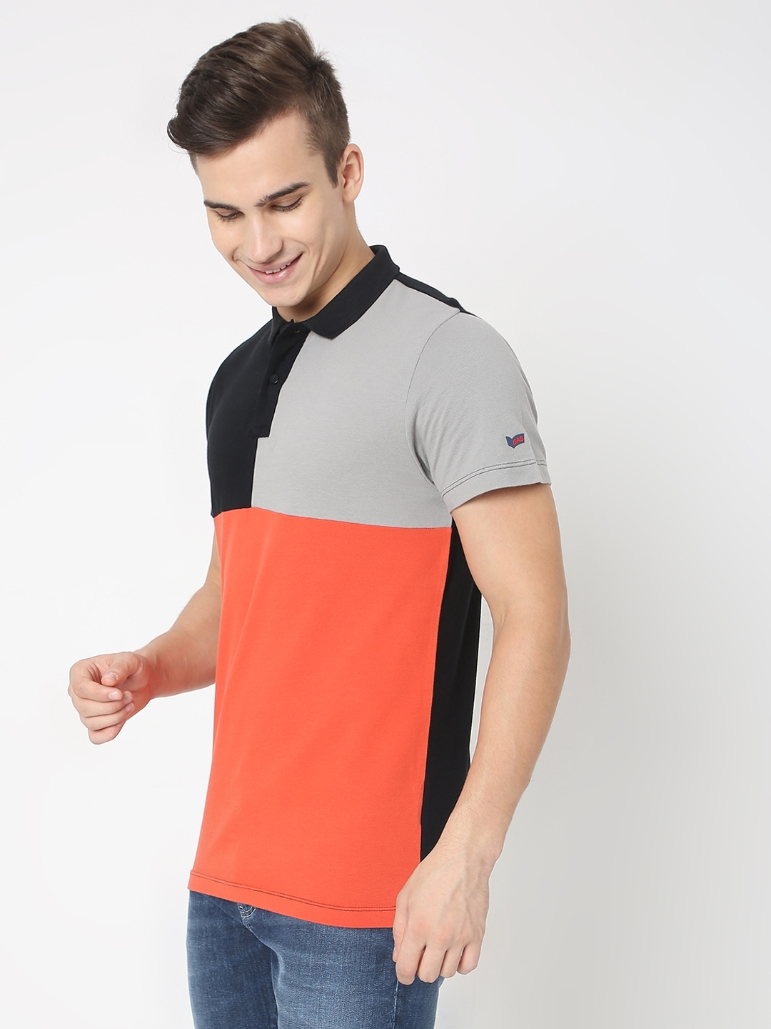 Colourblock Slim Fit Polo T-shirt