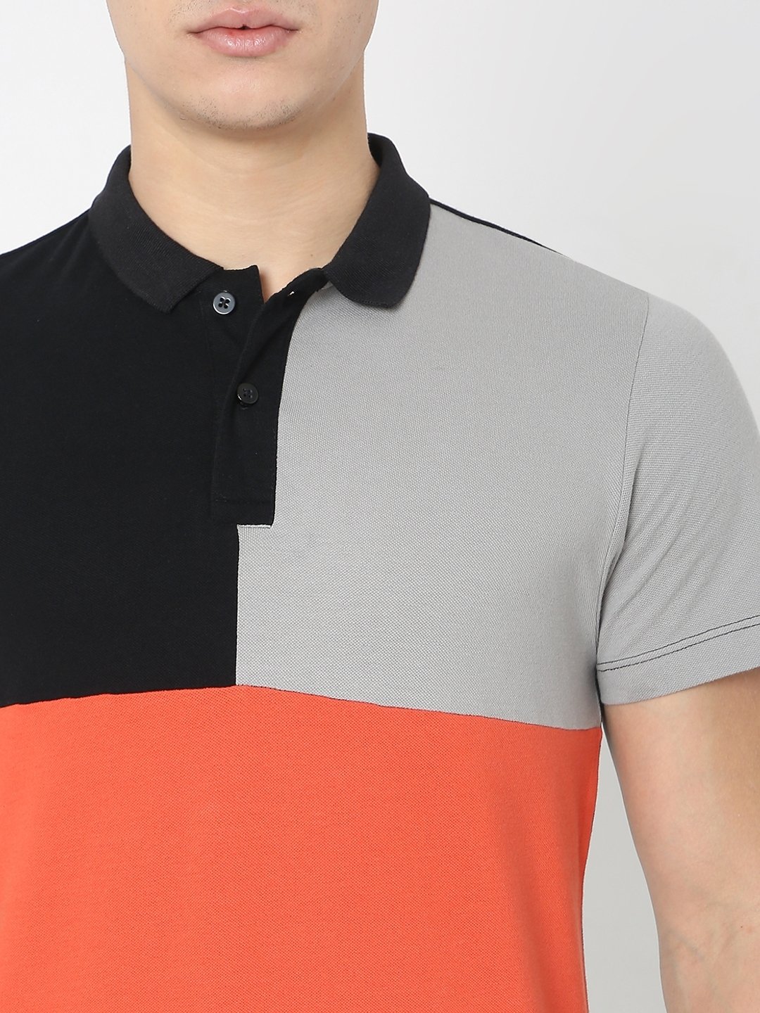 Colourblock Slim Fit Polo T-shirt