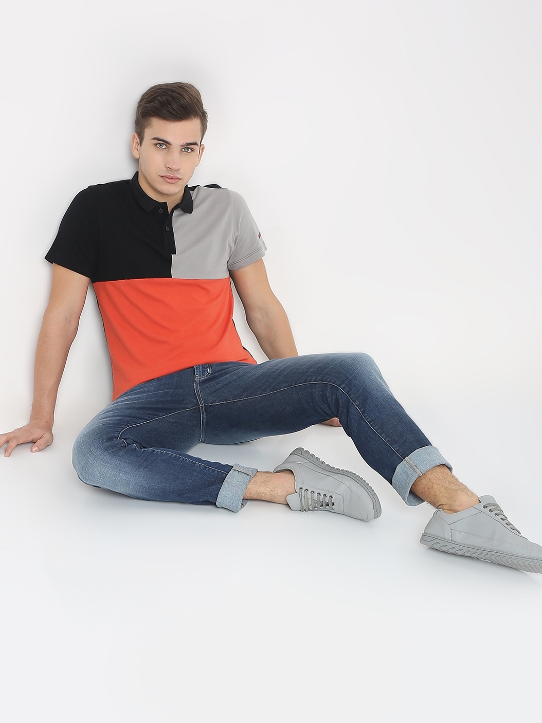 Colourblock Slim Fit Polo T-shirt