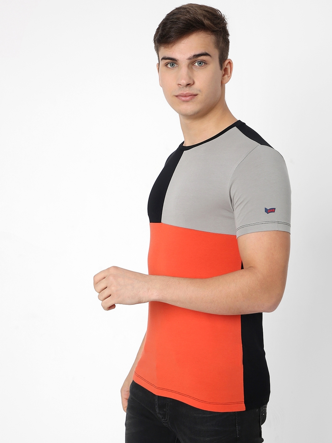 Colourblock Slim Fit Crew-Neck T-shirt