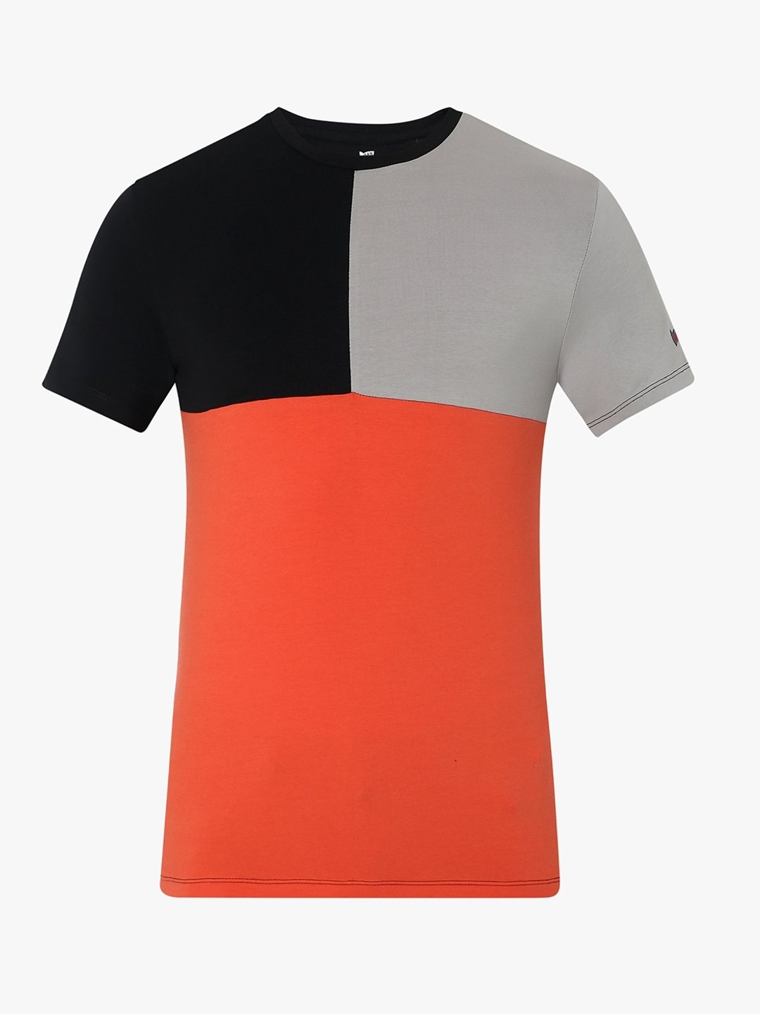 Colourblock Slim Fit Crew-Neck T-shirt