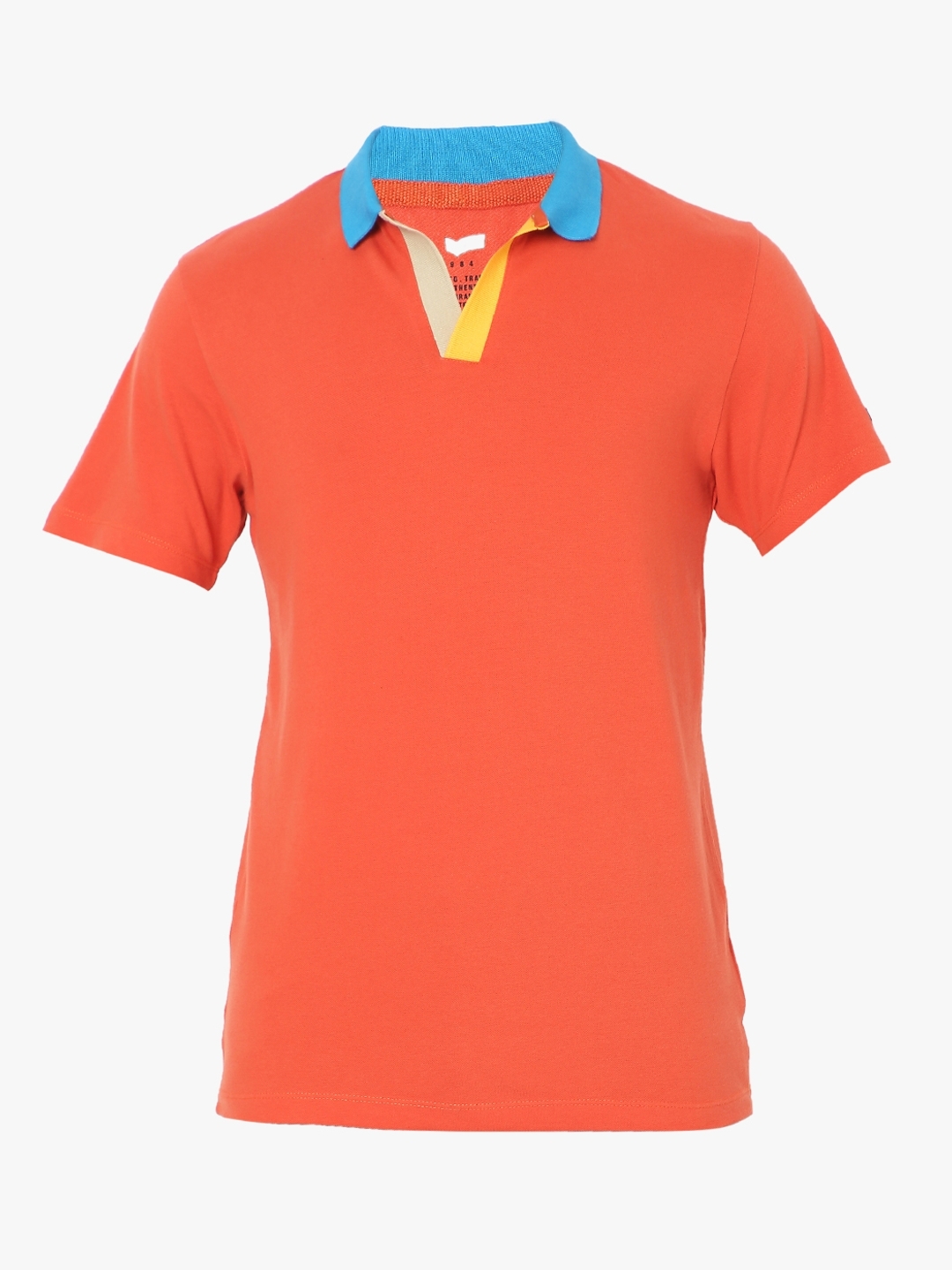 Slim Fit Polo T-shirt with Contrast Collar