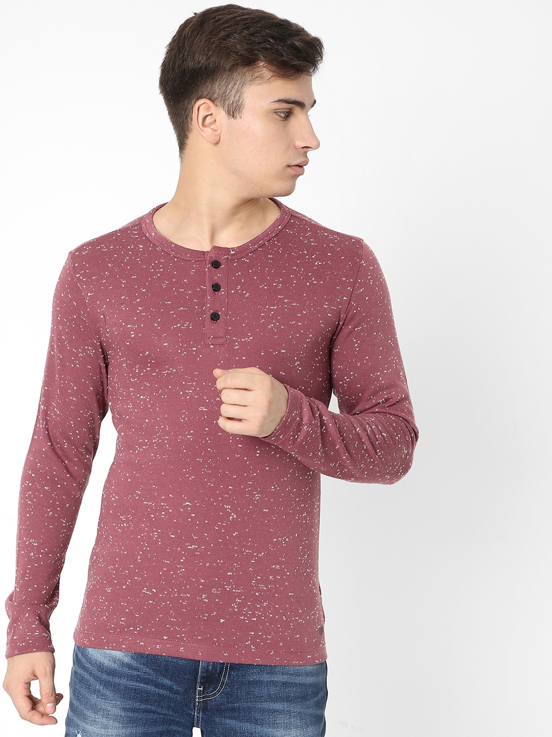 slim fit henley t shirt