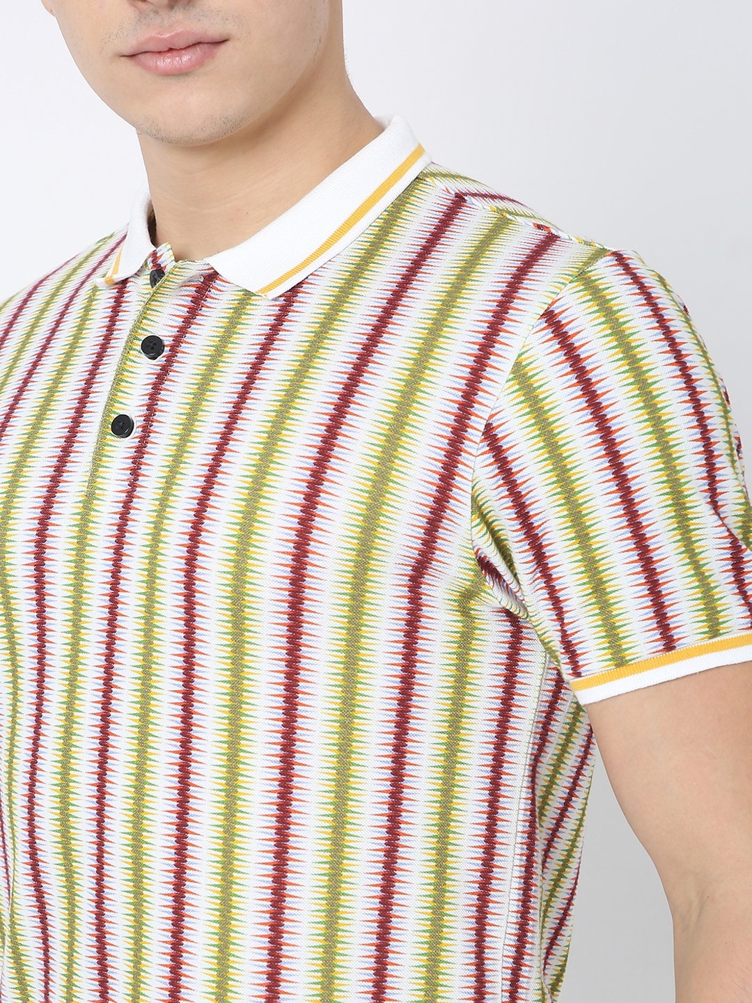 Striped Slim Fit Polo T-shirt