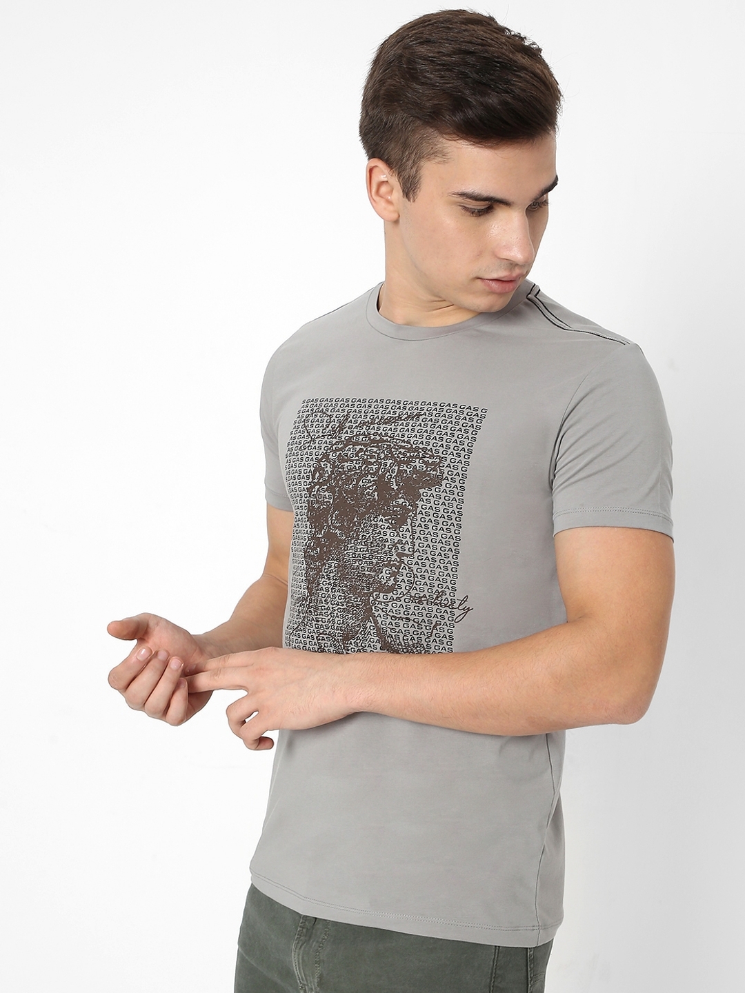 David Graphic Print Slim Fit Crew-Neck T-shirt