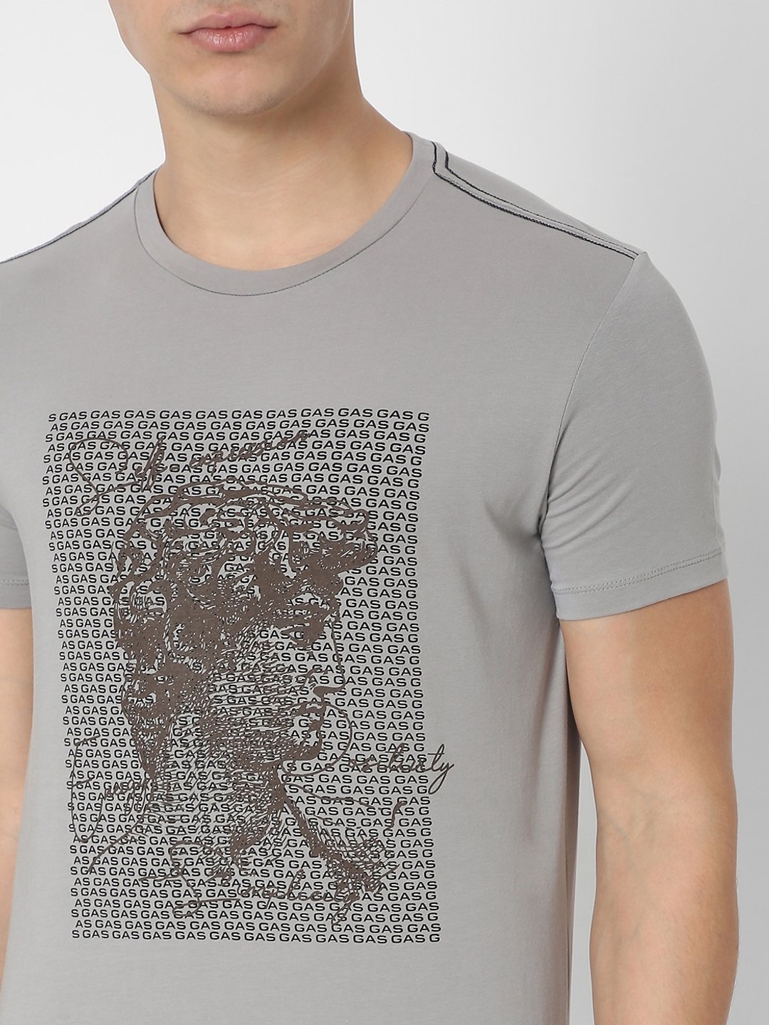 David Graphic Print Slim Fit Crew-Neck T-shirt