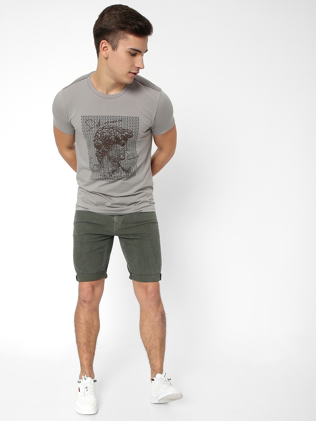 David Graphic Print Slim Fit Crew-Neck T-shirt