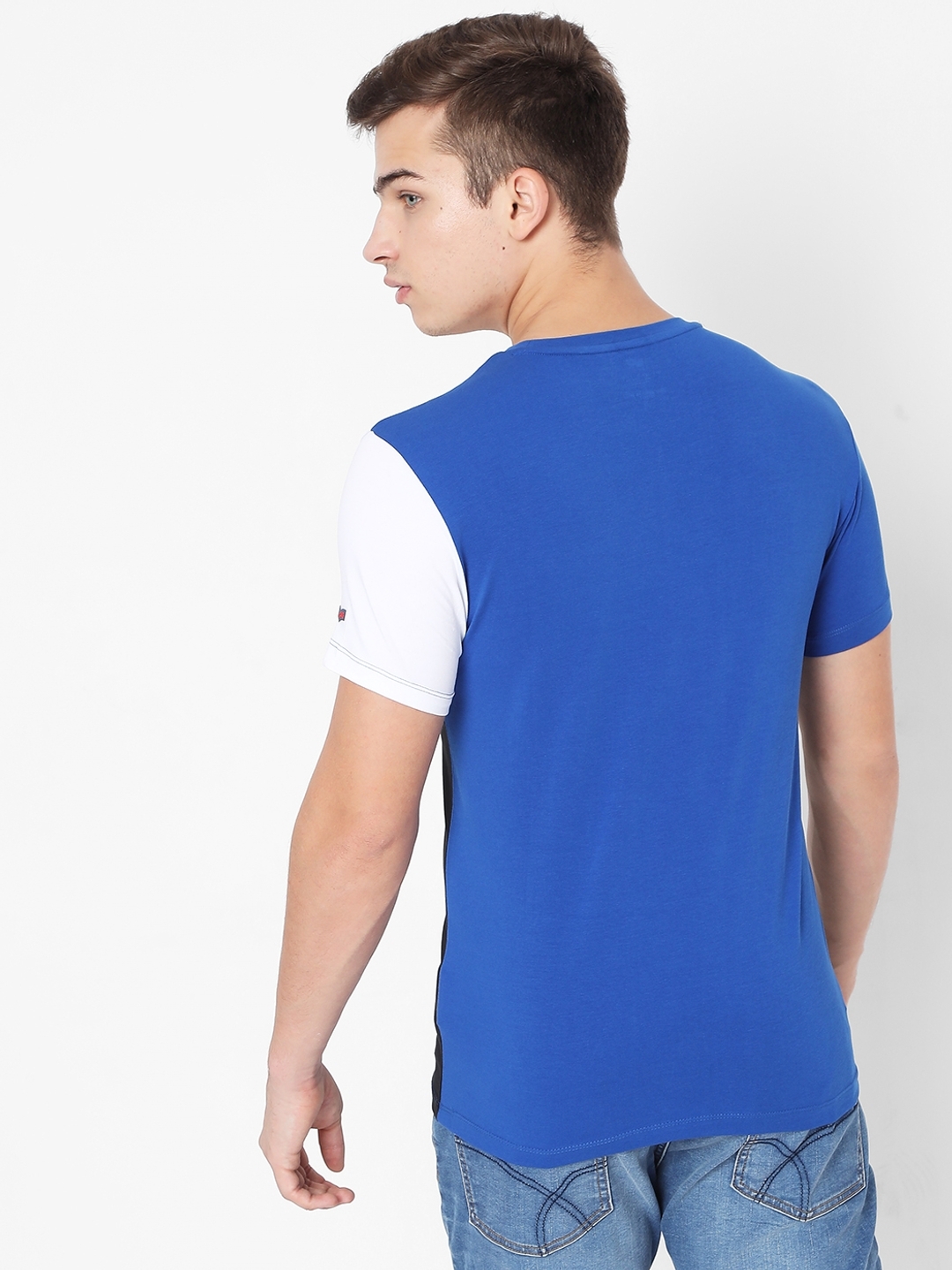 Colourblock Slim Fit Crew-Neck T-shirt