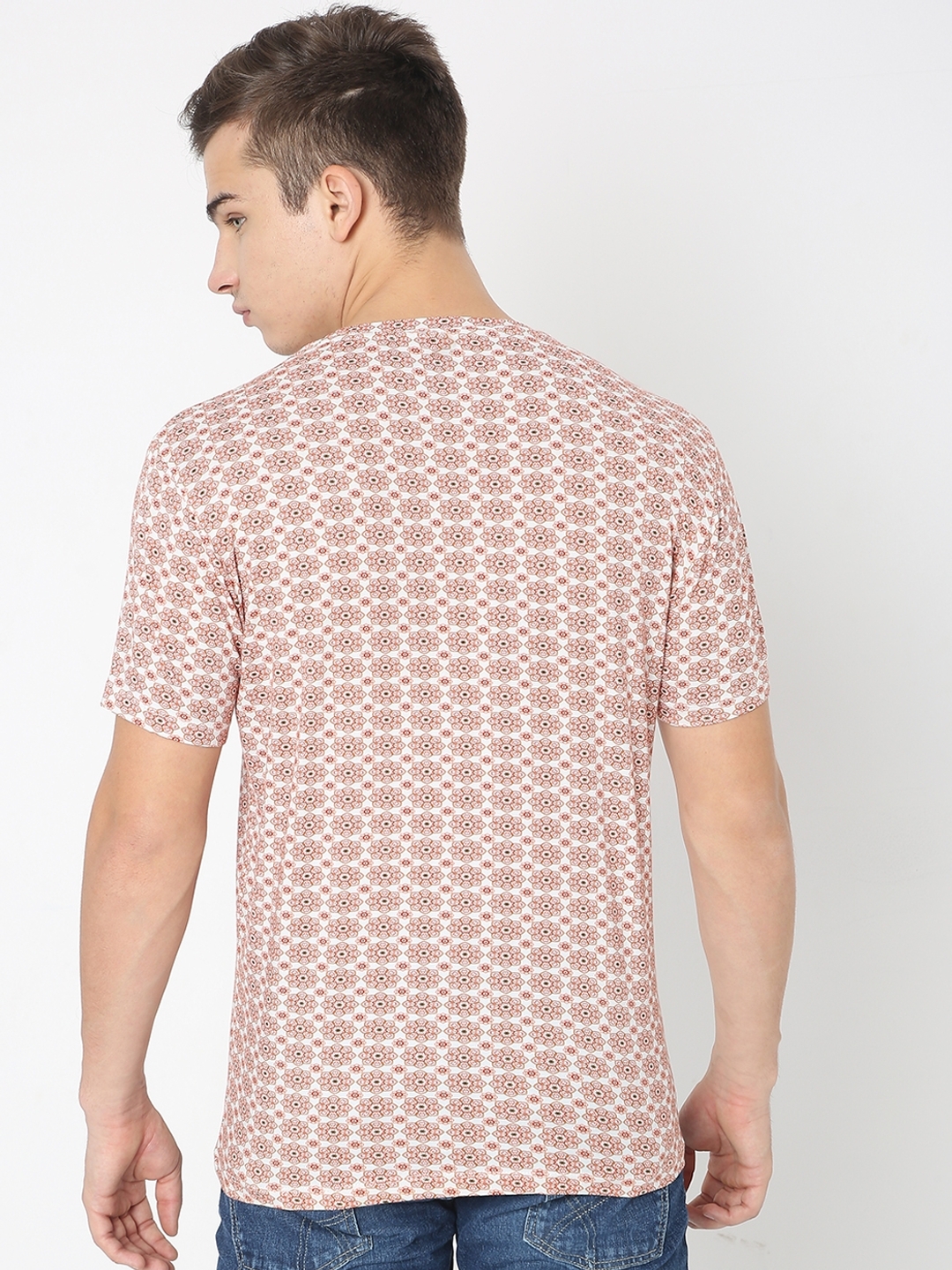 Floral Print Slim Fit Crew-Neck T-shirt