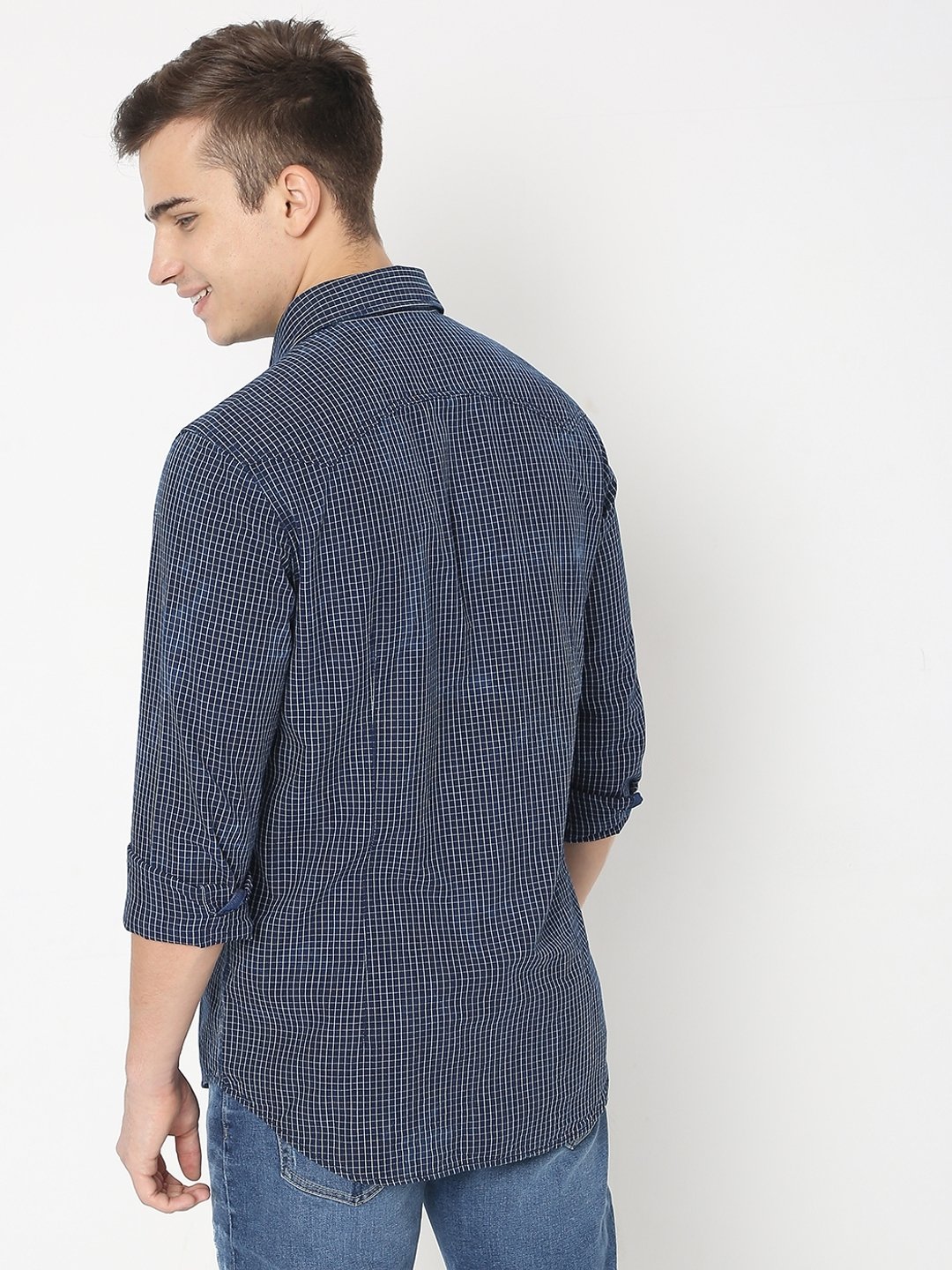 Kant Micro Checked Slim Fit Shirt