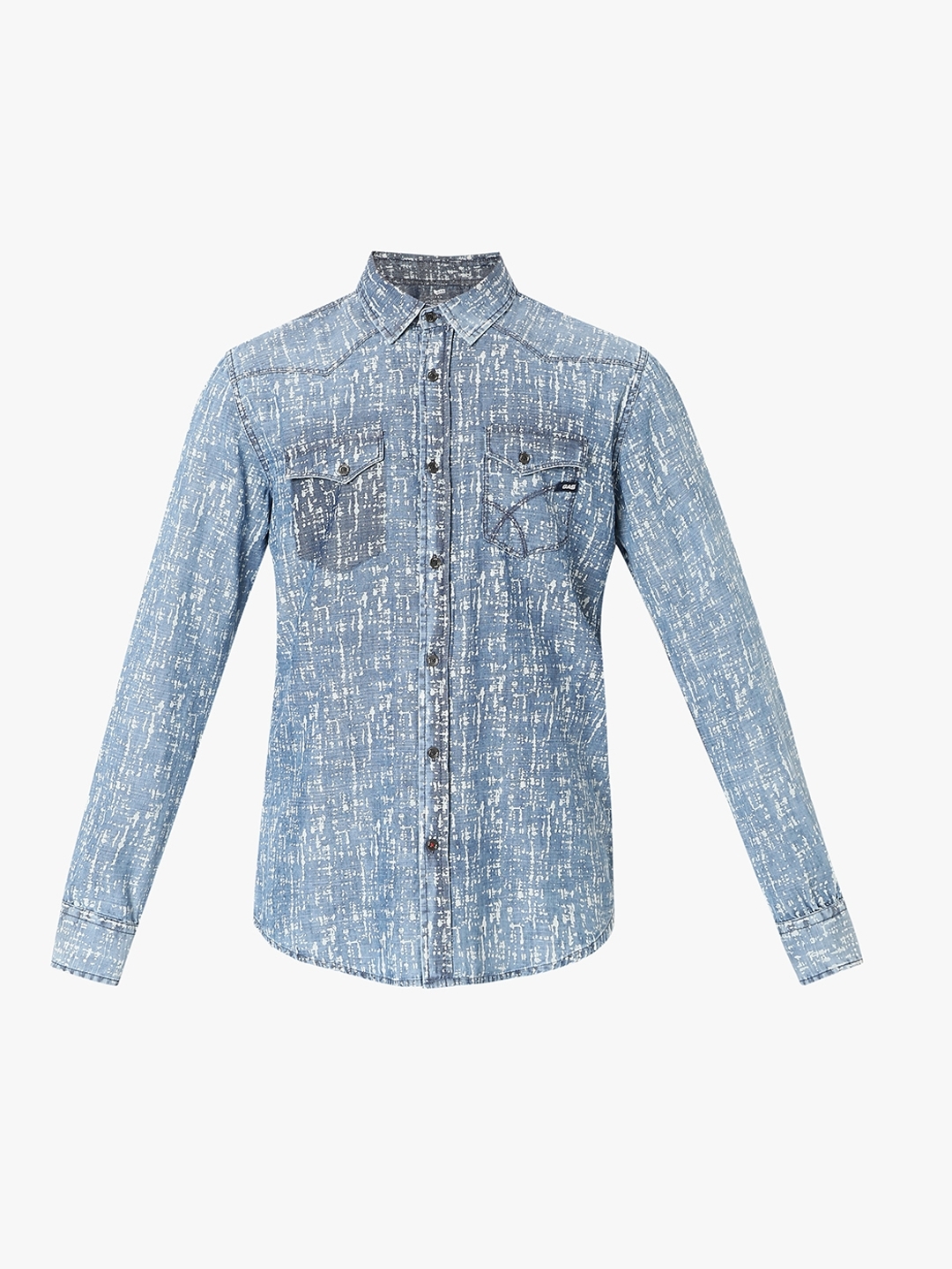 Sir Det Printed Slim Fit Shirt with Buttoned Flap Pockets