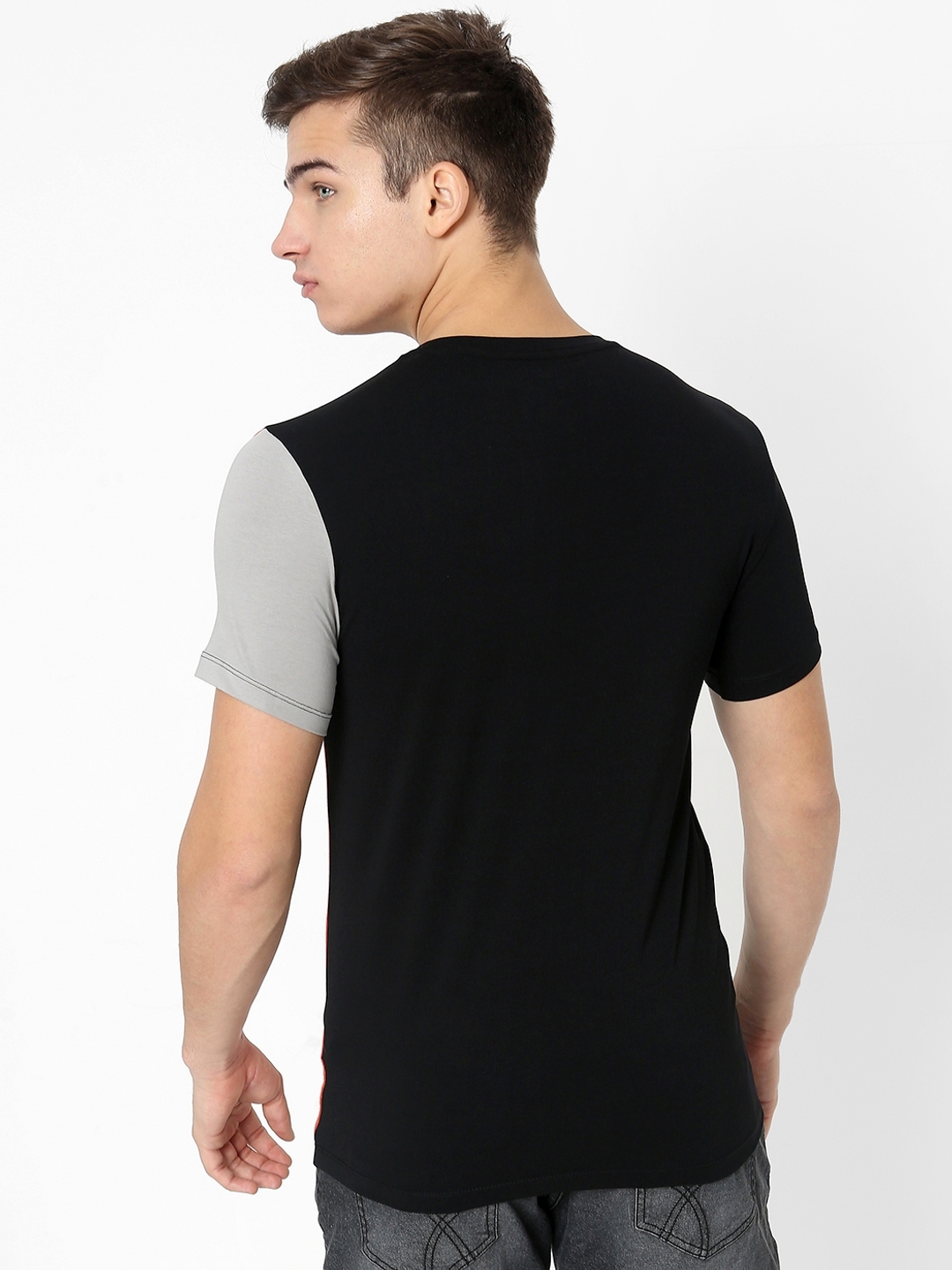 Colourblock Slim Fit Crew-Neck T-shirt