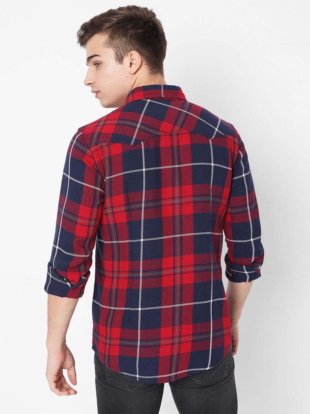 Kant Checked Slim Fit Shirt with Patch Pockets