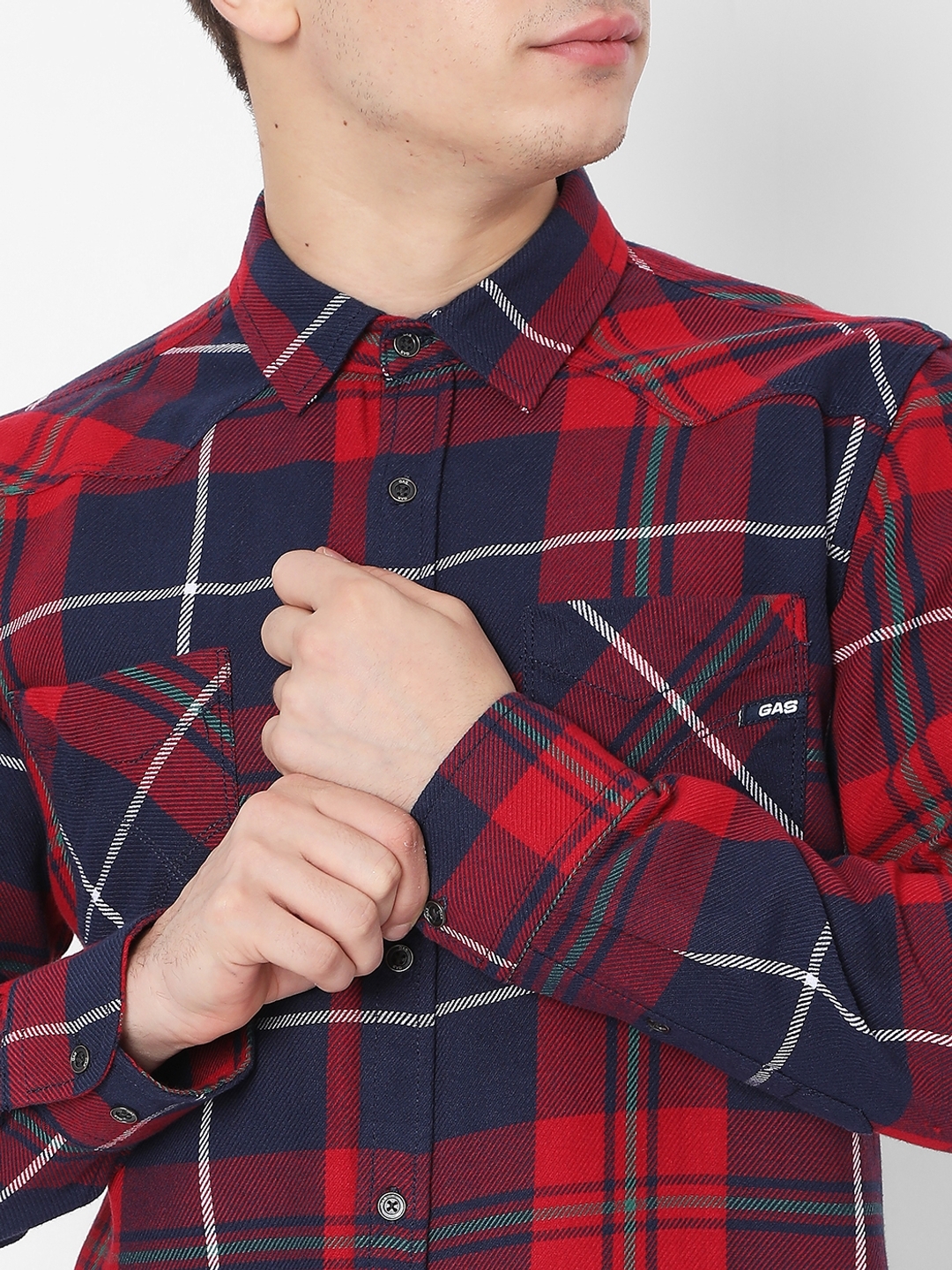 Kant Checked Slim Fit Shirt with Patch Pockets