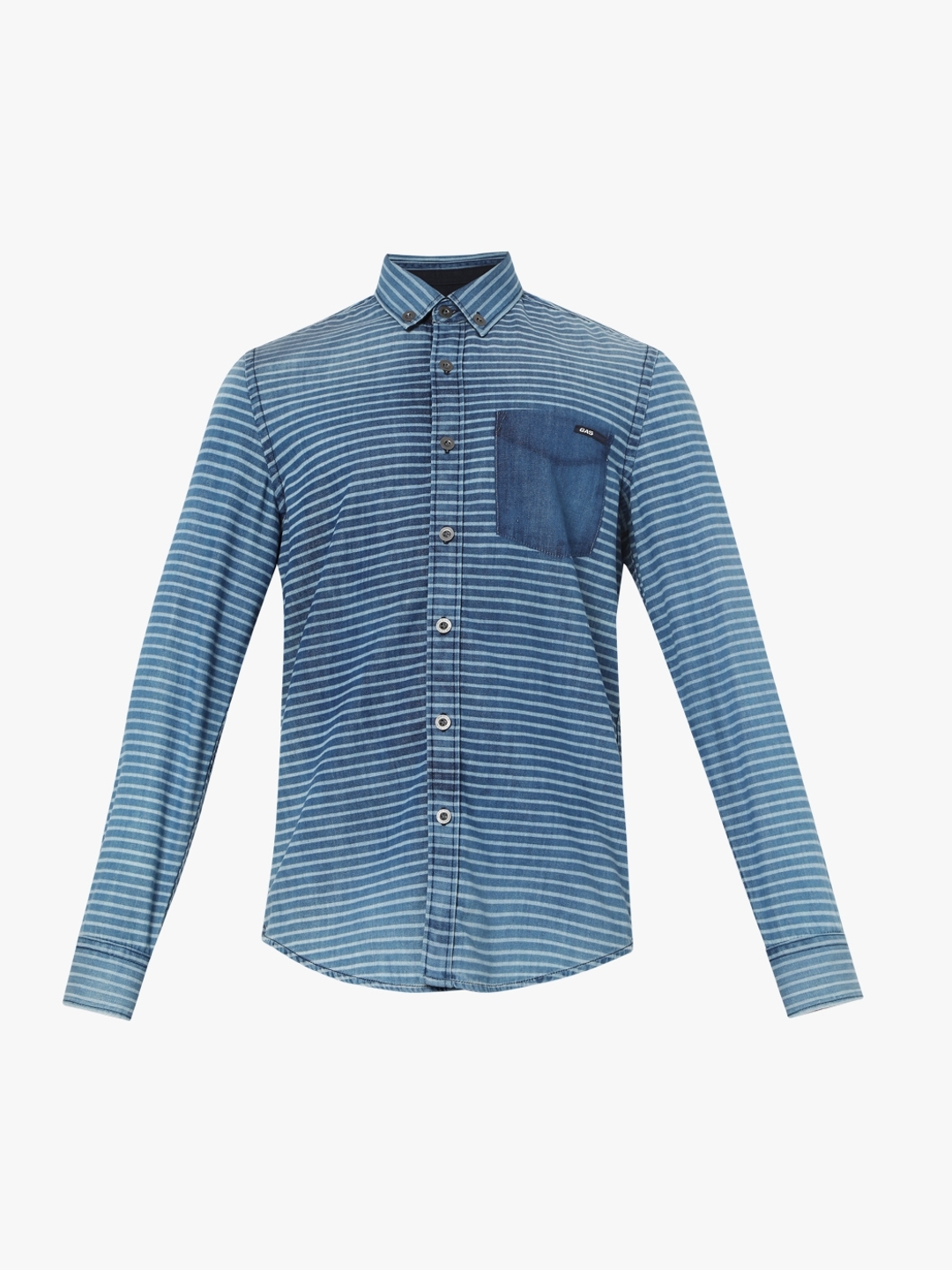 Flix Striped Slim Fit Shirt with Button-Down Collar