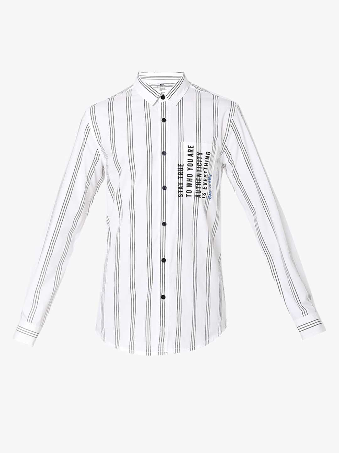 Striped Aciel Type Slim Fit Shirt