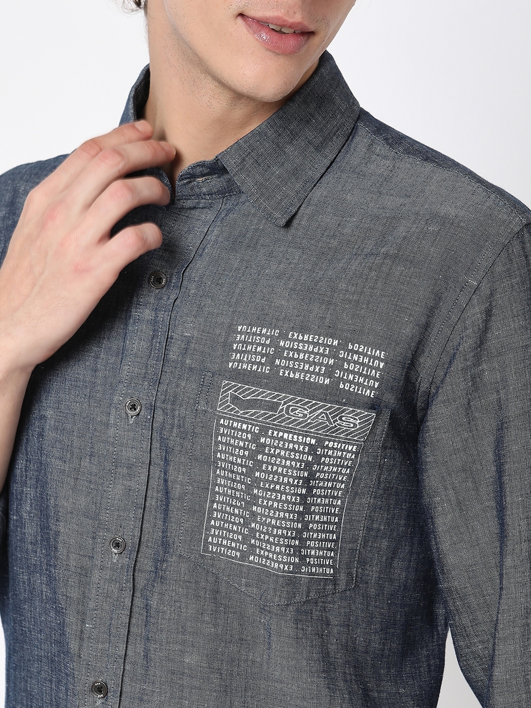 Buy Locomotive Grey Slim Fit Printed Casual Shirt for Men Online at Rs.750  - Ketch
