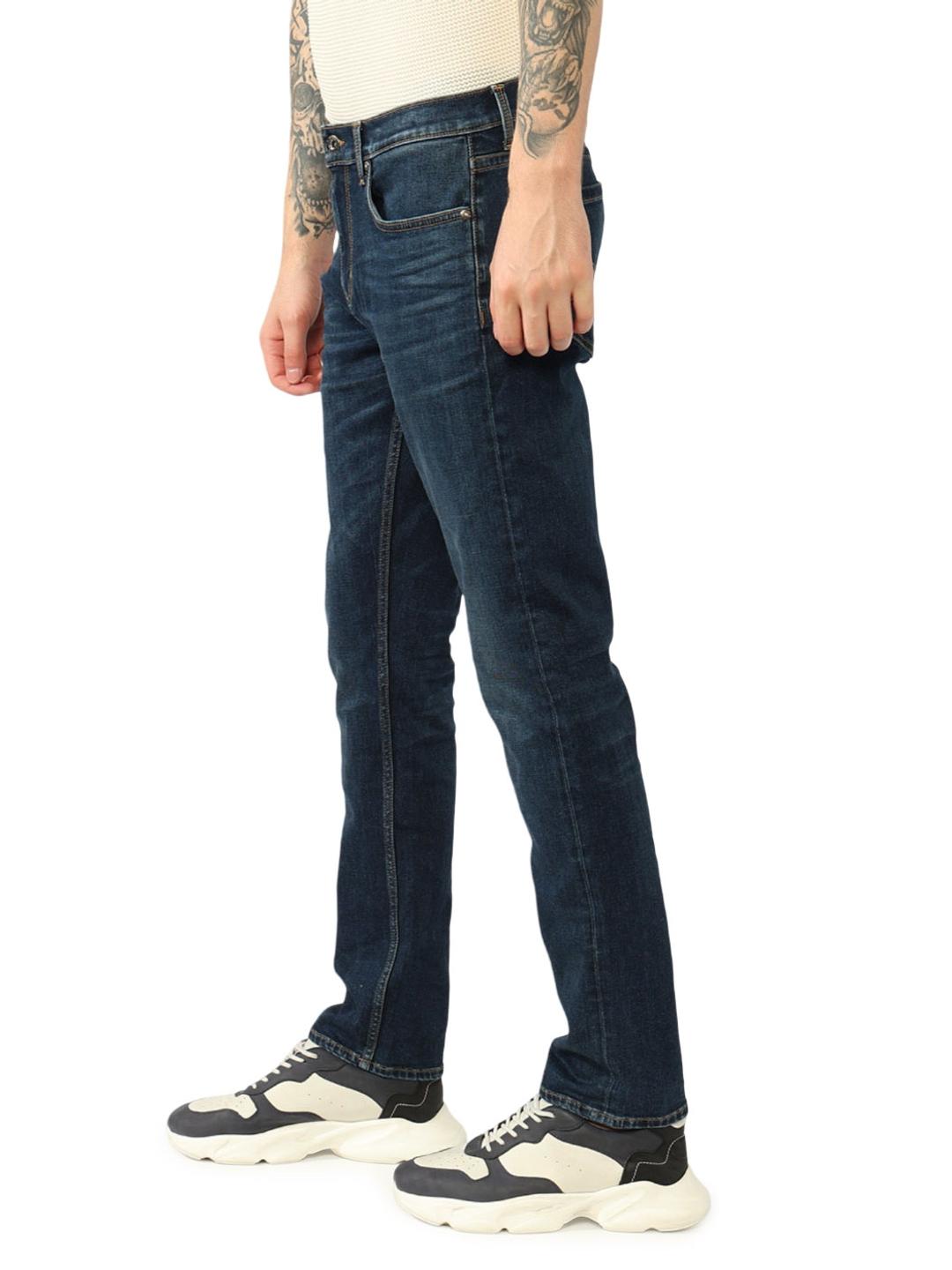 Relaxed Slim Fit Zippered Fly Denim