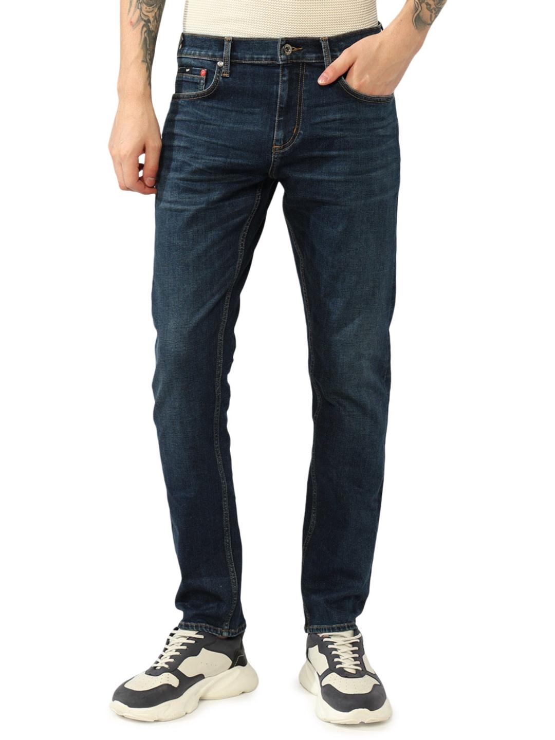 Relaxed Slim Fit Zippered Fly Denim