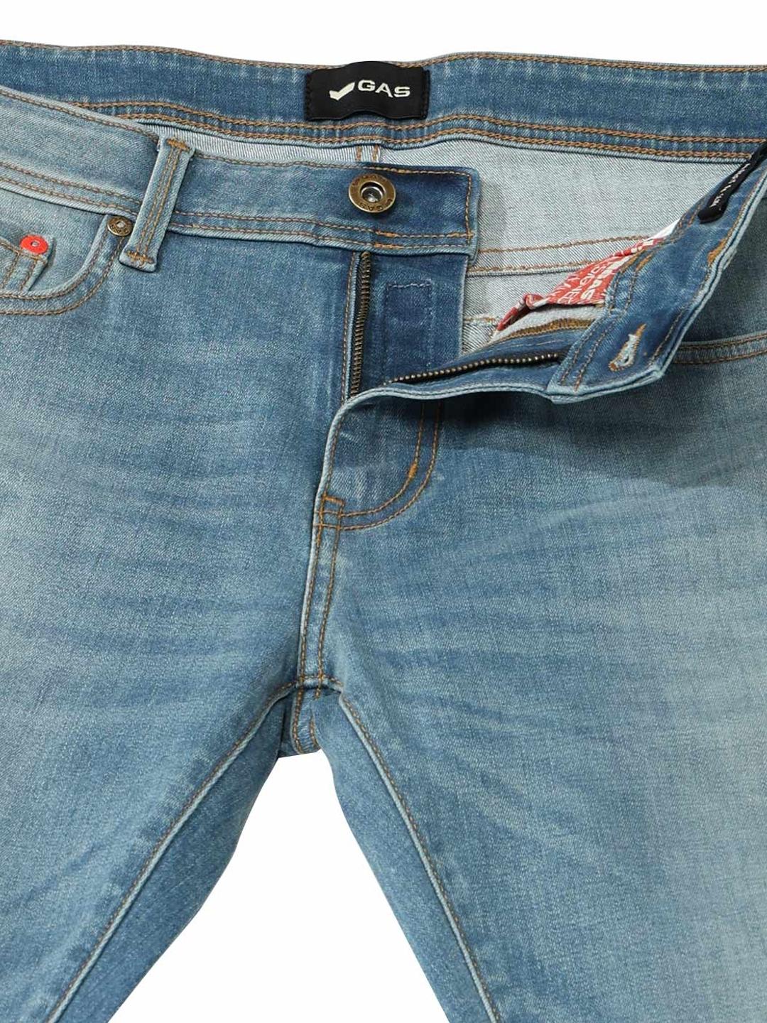 Slim Fit Zippered Fly Mid Rise Denim