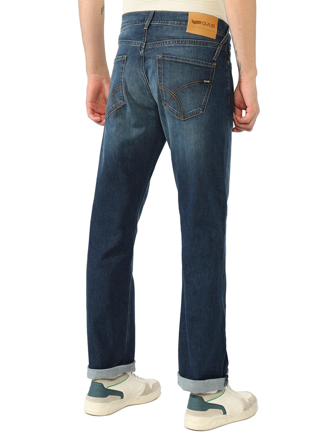 Flared Fit Zippered Fly Mid Rise Denim