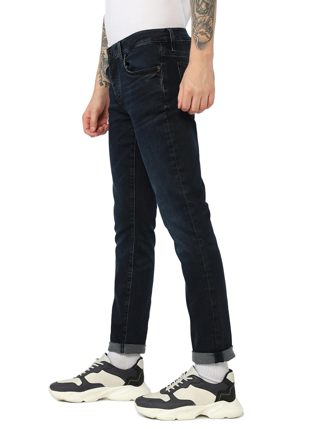 Slim Fit Button Fly Mid Rise Denim