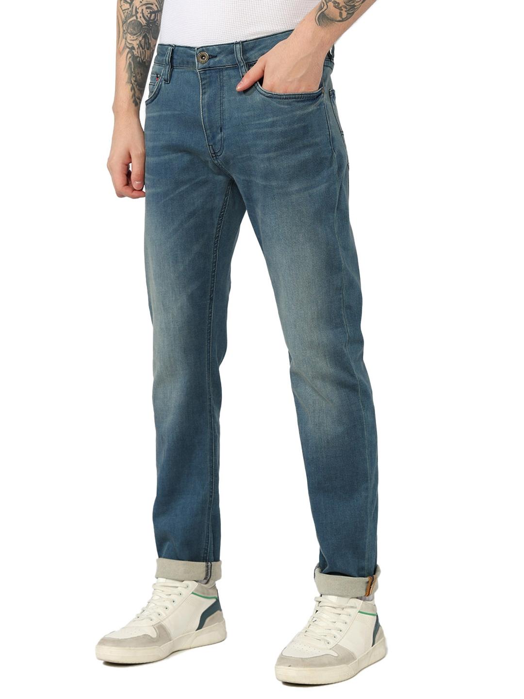 Relaxed Slim Fit Zippered Fly Denim