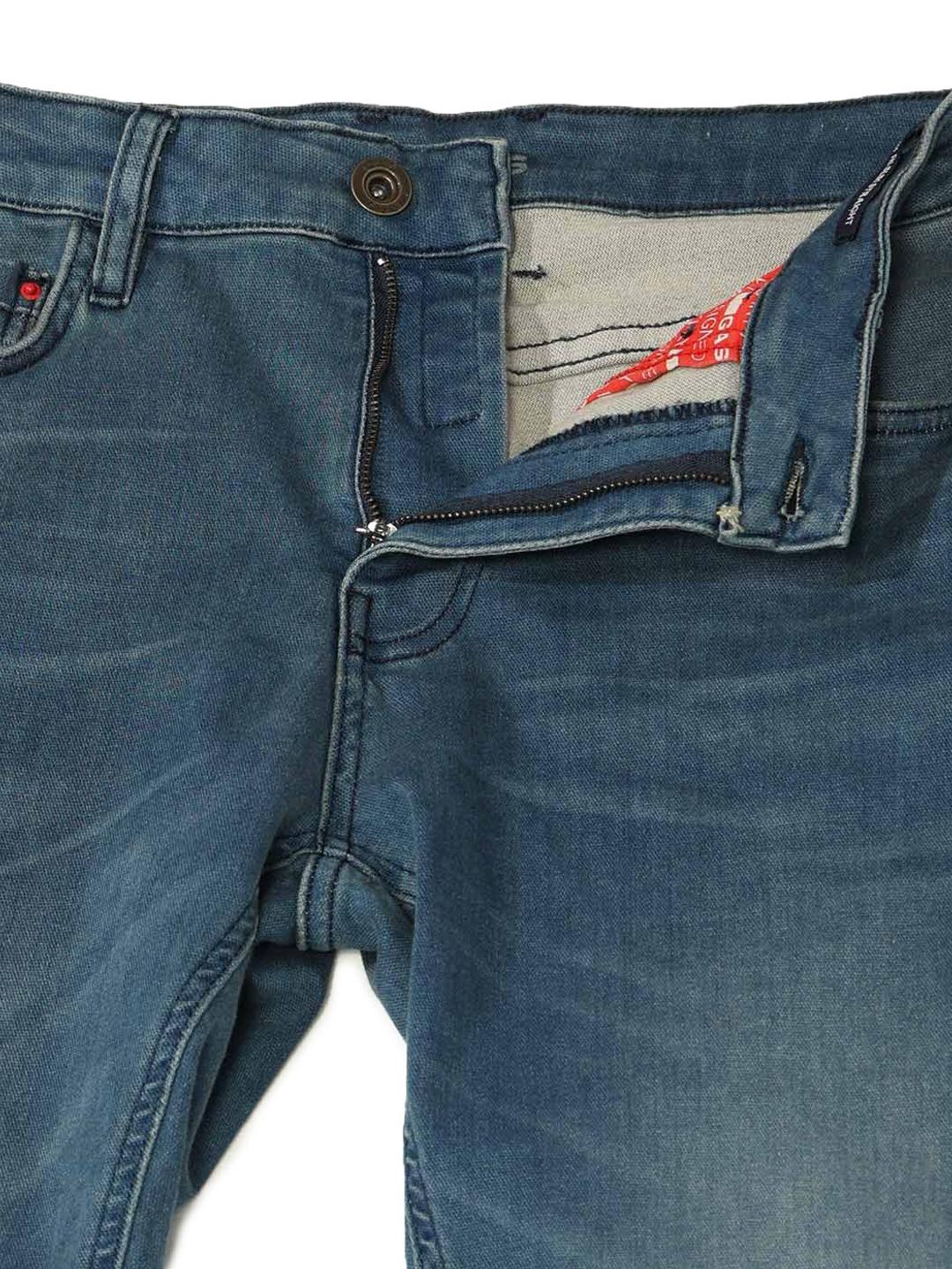 Relaxed Slim Fit Zippered Fly Denim